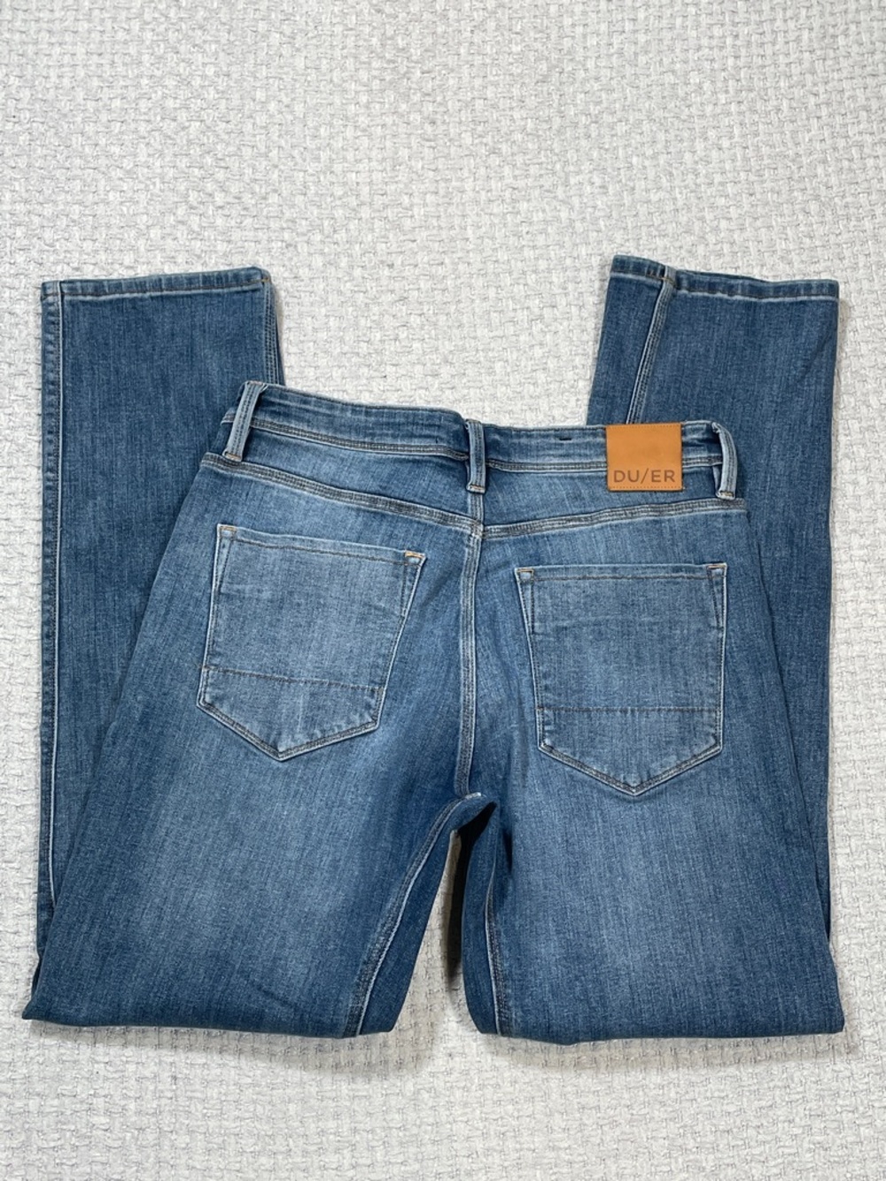 Mens DU/ER Straight Fit Style MFGT3306 Blue Denim Jeans Size 32x32
